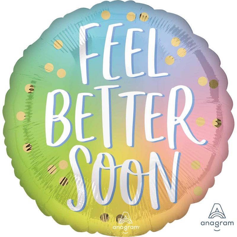 Balloon Foil 45cm Feel Better Soon Ombre