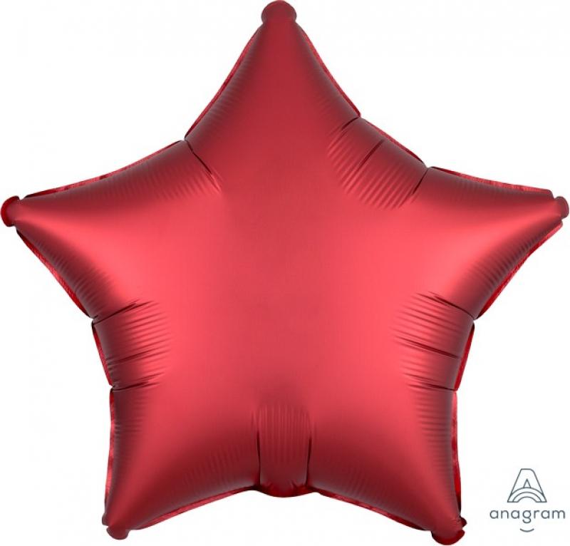 Balloon Foil 45cm Star Ruby Satin