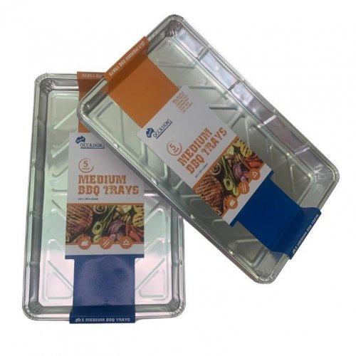 Foil Bbq Tray Medium Pk/5 - 324x201x32mm