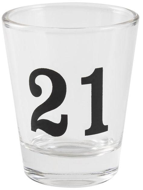 Shot Glass Glass Twenty-One 21 (9cm)  Last Chance Buy