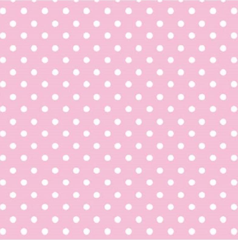 Gift Wrapping Paper Pink With White Polka Dots