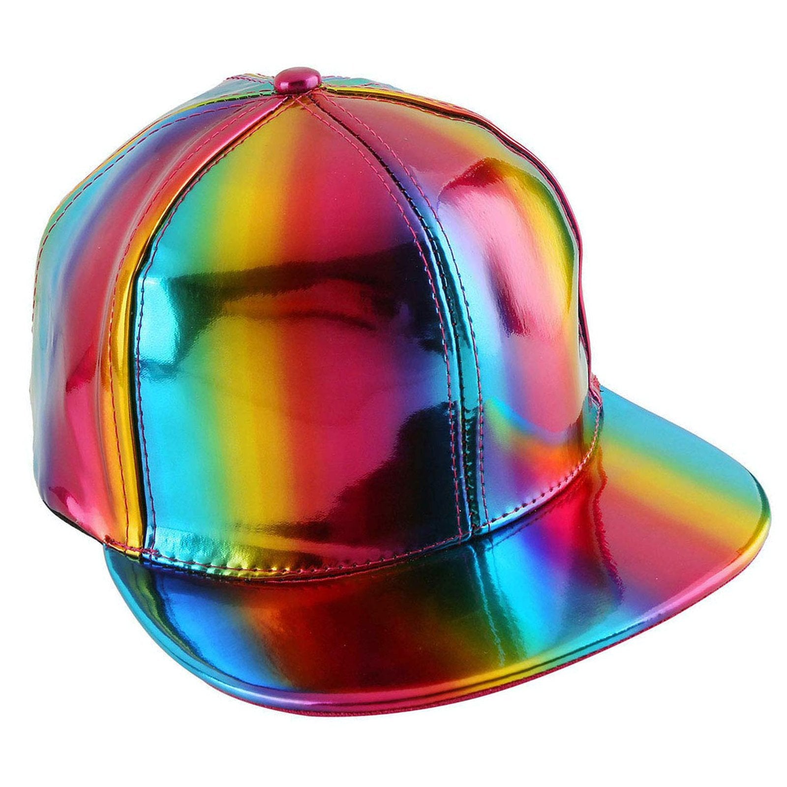 Cap Shiny Rainbow Swirl Back To The Future Adjustable Size 1980s Ball Cap