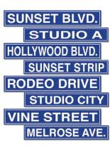 Hollywood Street Signs Pk 4 Asstd