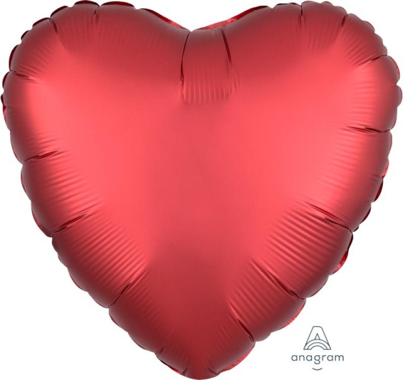 Balloon Foil 45cm Heart Red Sangria Luxe