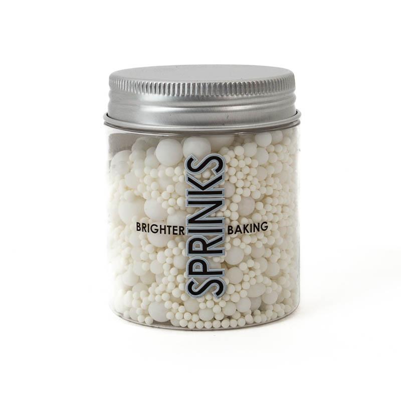 Round Ball Sprinkles White Bubble Bubble 65g