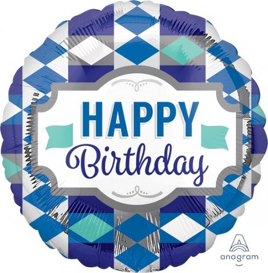 Balloon Foil 45cm Birthday Tie Patterns
