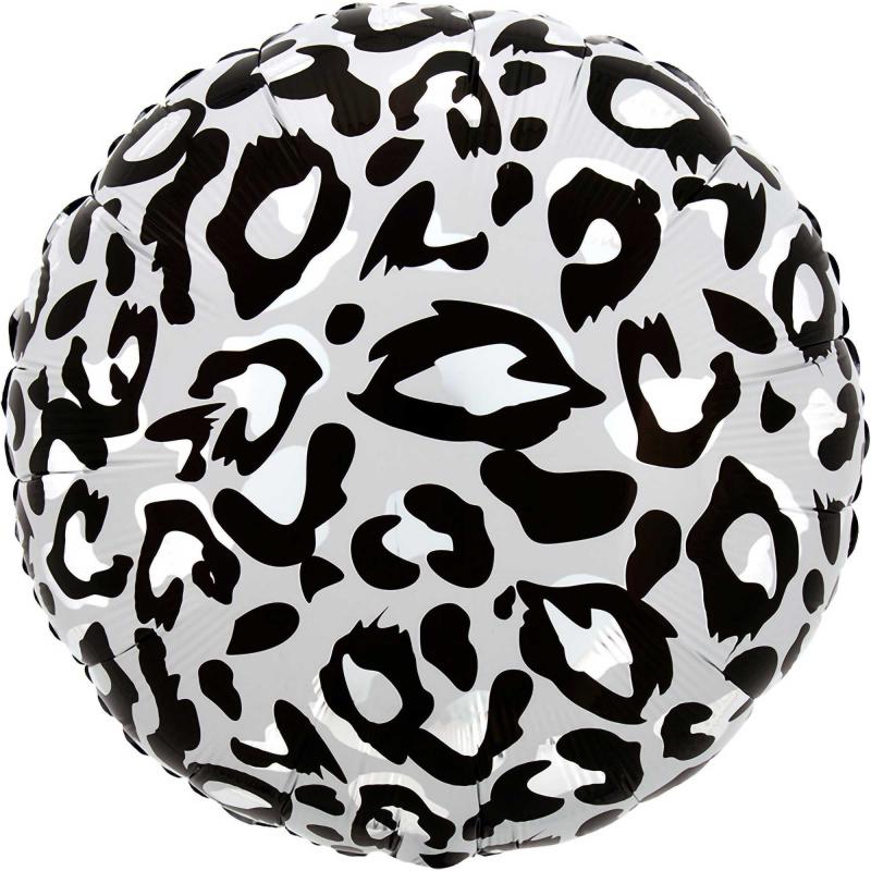 Balloon Foil 45cm Snow Leopard Animal Print