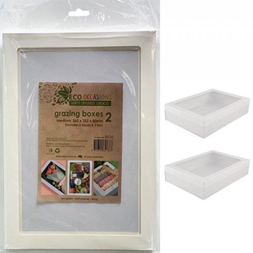 Grazing Box White Medium Pk/2 360 X 252 X 80mm