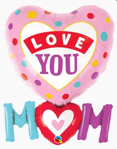 Balloon Foil Shape Love You Mum 83cm