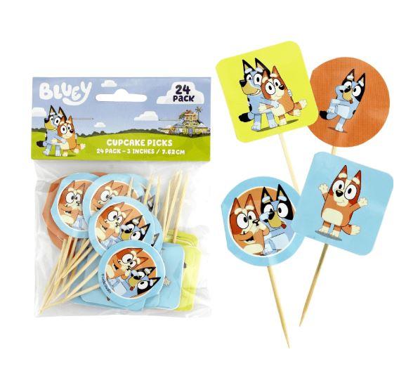 Bluey Cupcake Picks/Toppers Pk/24