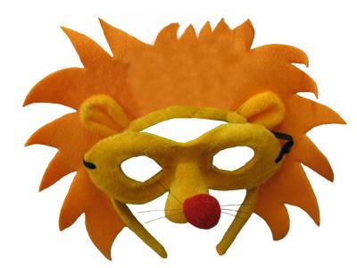 Animal Costume Headband & Mask Set Lion