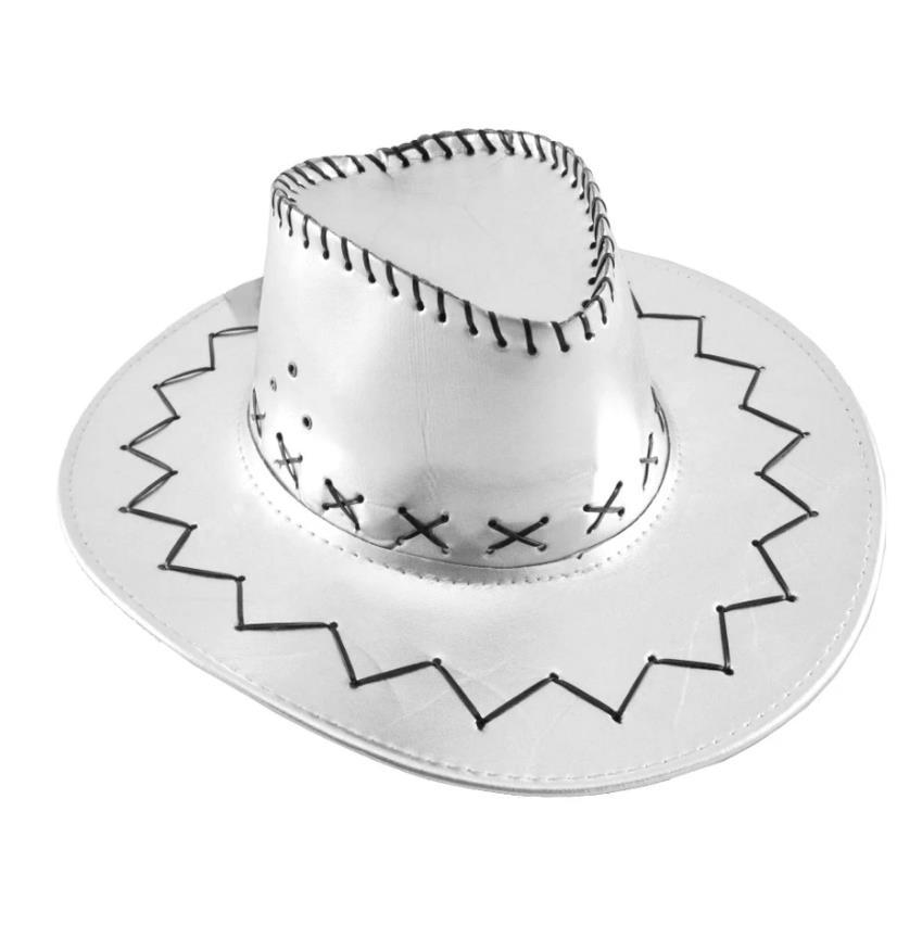 Hat Cowboy/Cowgirl Silver Metallic