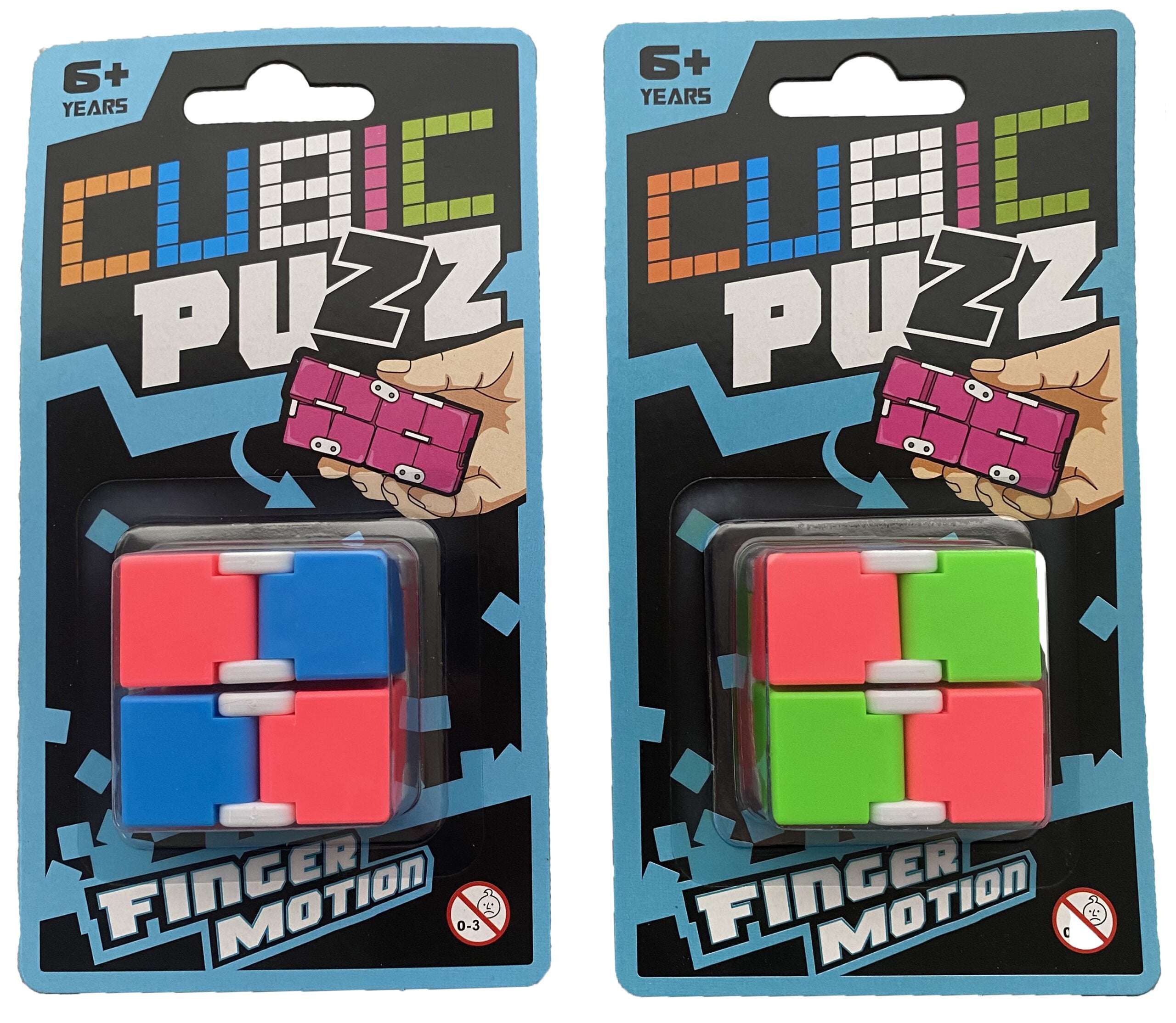 Value Favours Multi Colour Infinity Cube 4.5cm Assorted Colours Each