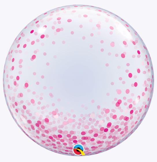 Balloon Bubble 60cm Pink Confetti Dots