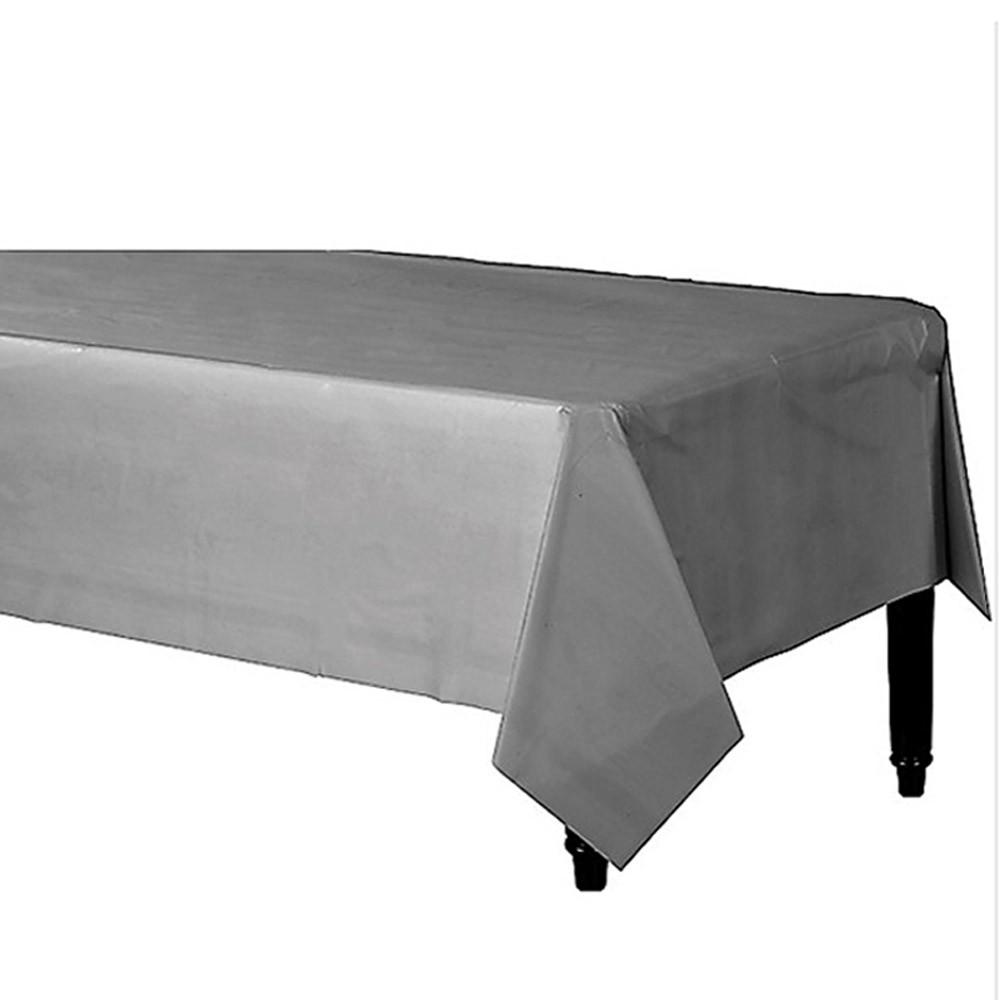 Tablecover Plastic Rectangle Silver