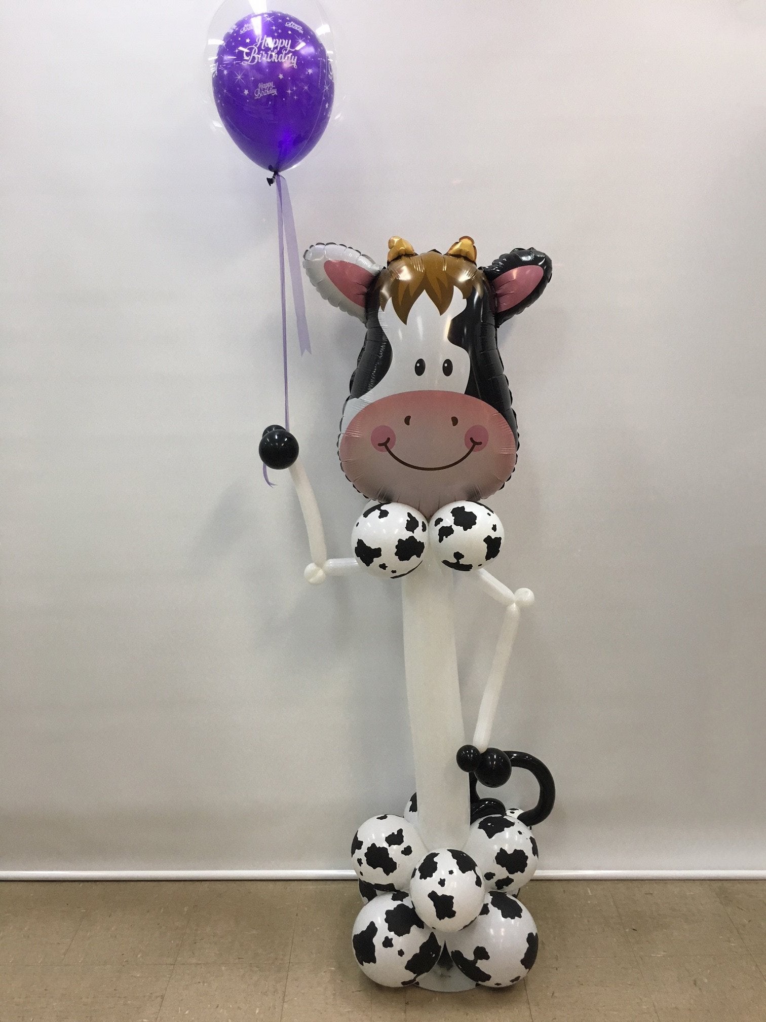 Balloon Bouquet Moo Cow Upright