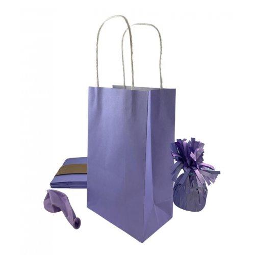 Party Loot Bag Paper Pastel Lavender Purple Pk/5