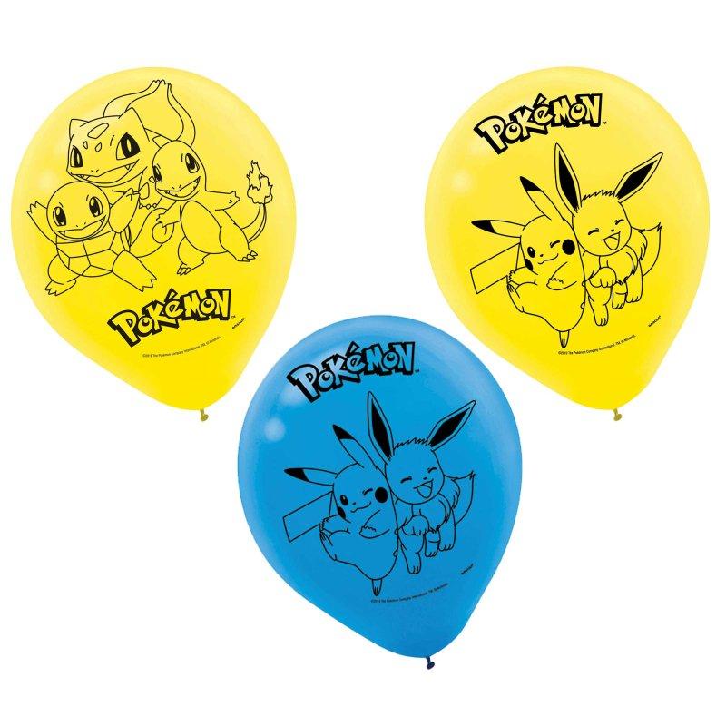 Pokemon Latex Balloons 30cm Pk/6