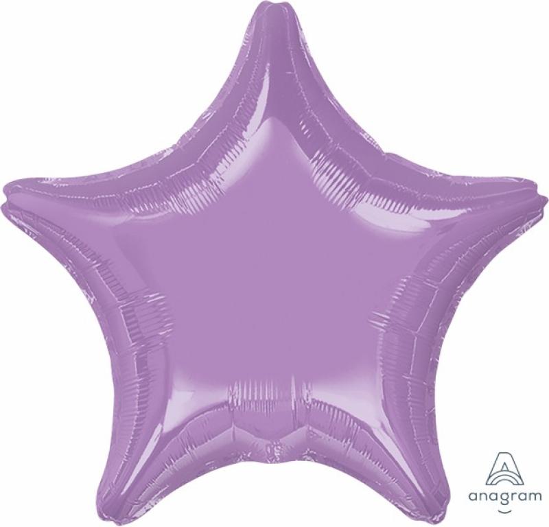 Balloon Foil 45cm Star Lavender Pearl