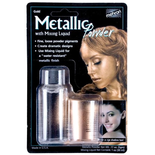 Face & Body Paint Metallic Powder Gold W/Mixing Liquid - Discontinued Line