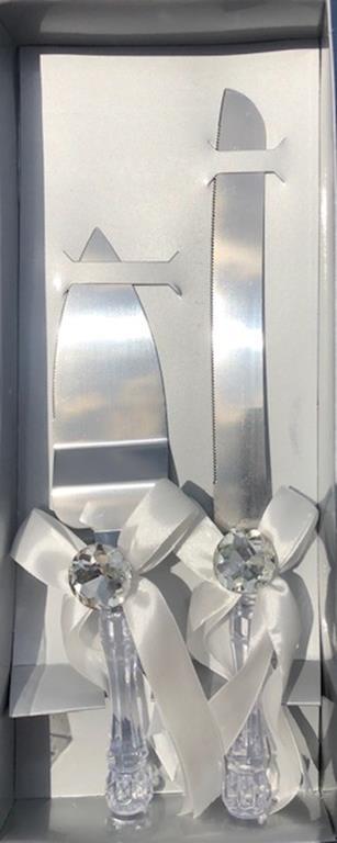Wedding Cake Knife And Server Set Diamond Assorted Styles