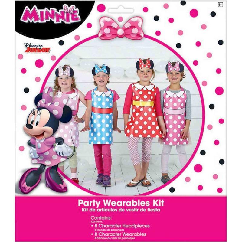 Minnie Mouse Party Wearables Kit 16 Pieces Plastic - Last Chance