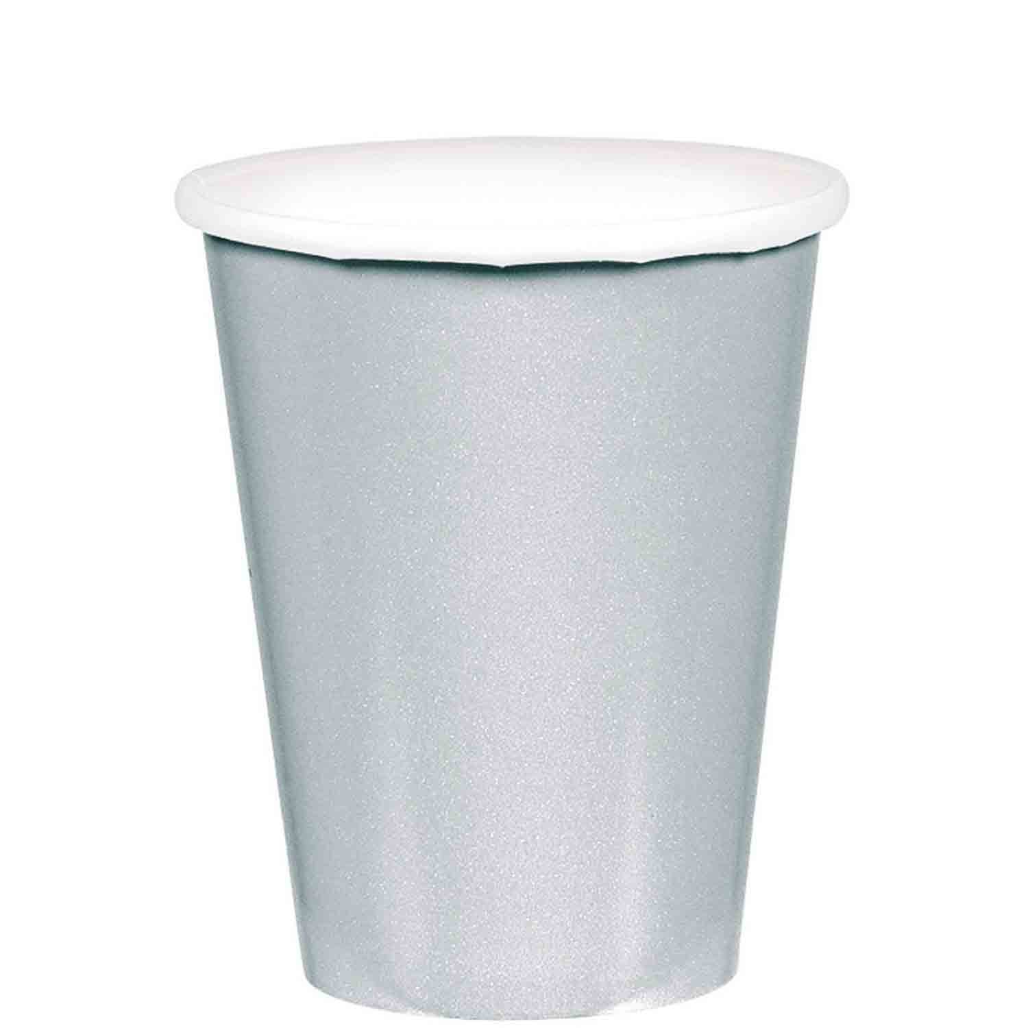 Cups 266ml Paper Silver 20 Pack