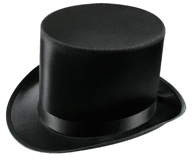 Top Hat Lincoln Felt Black Deluxe with Elastic Inner