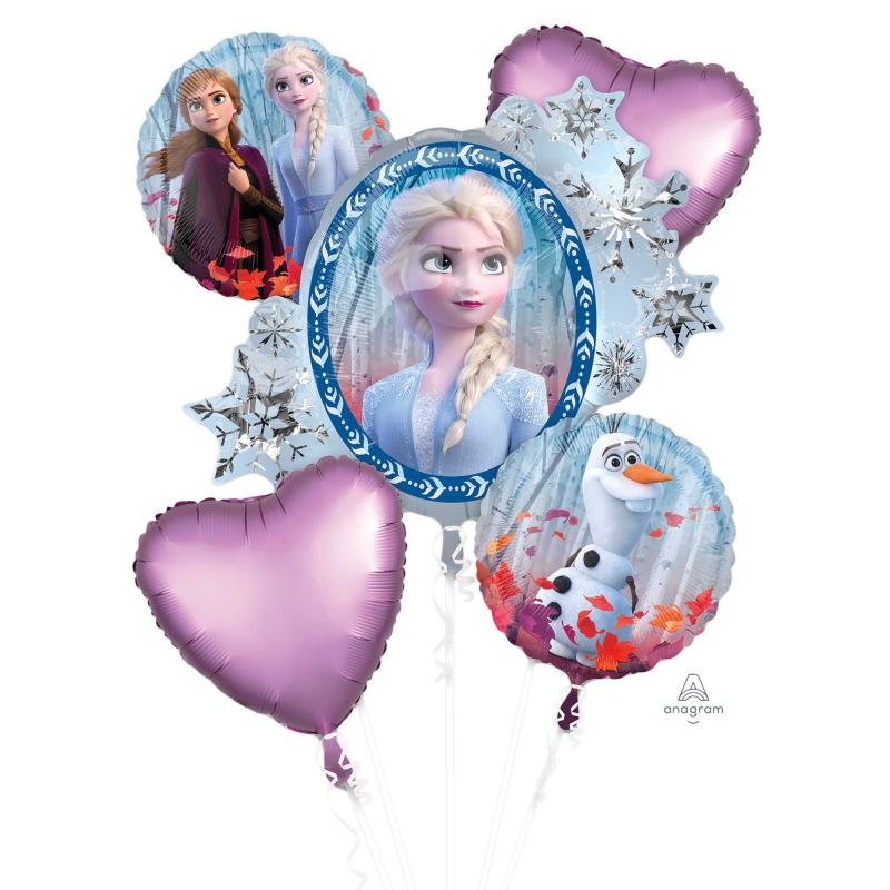 Frozen 2 Balloon Bouquet Pk/5 (Balloons Only Helium Extra)