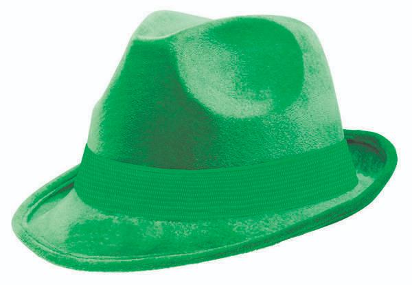 Green Fedora Velour Hat