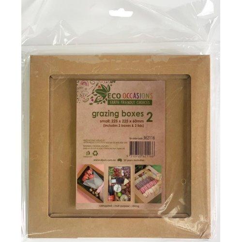 Grazing Box Kraft Small Pk/2 225 X 225 X 60mm