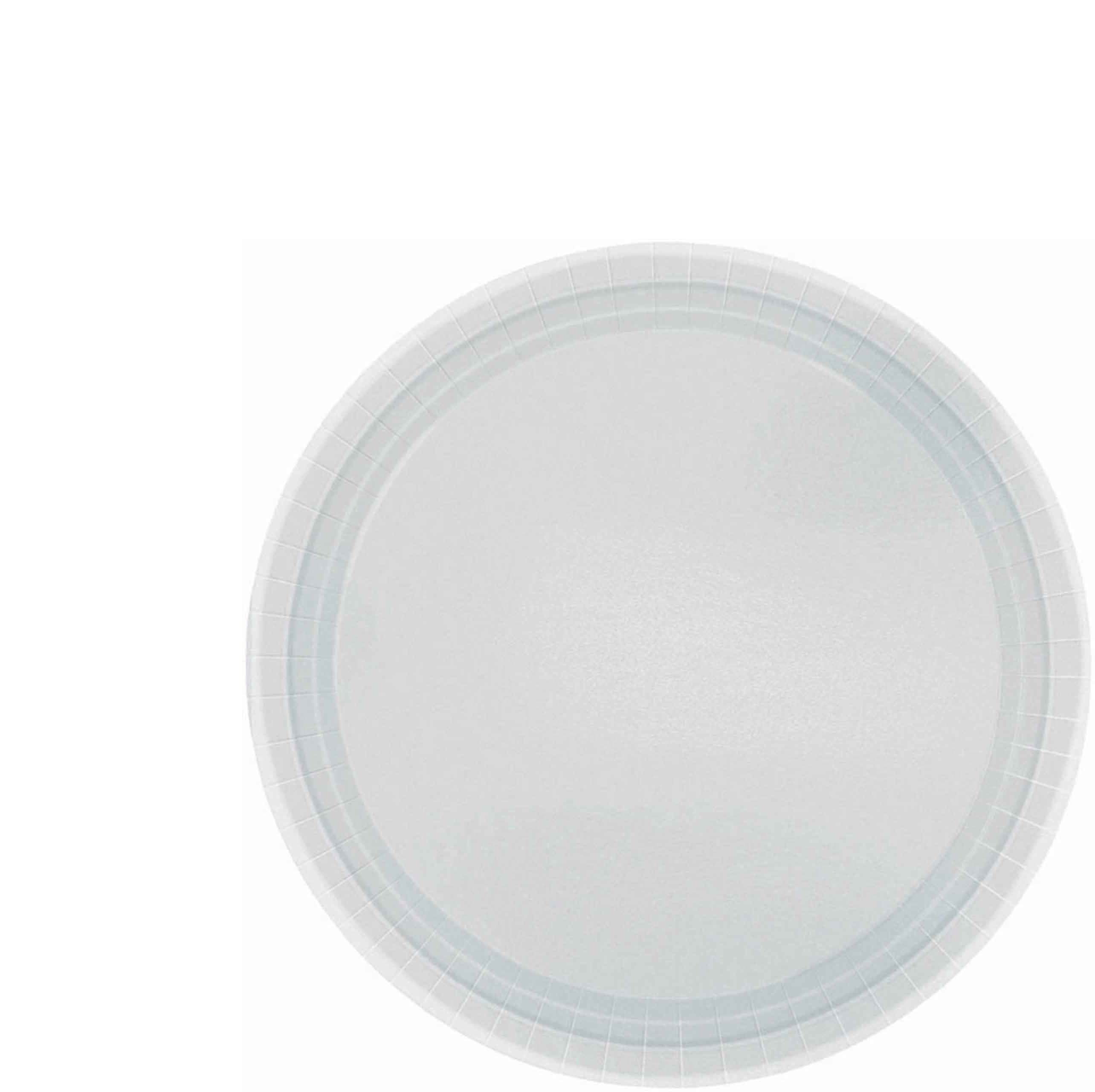 Paper Plates 17cm Silver Round 20 Pack