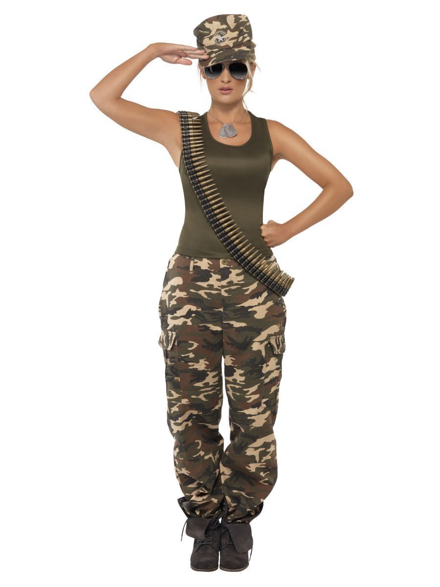 Costume Army Soldier Camo Khaki Deluxe Medium