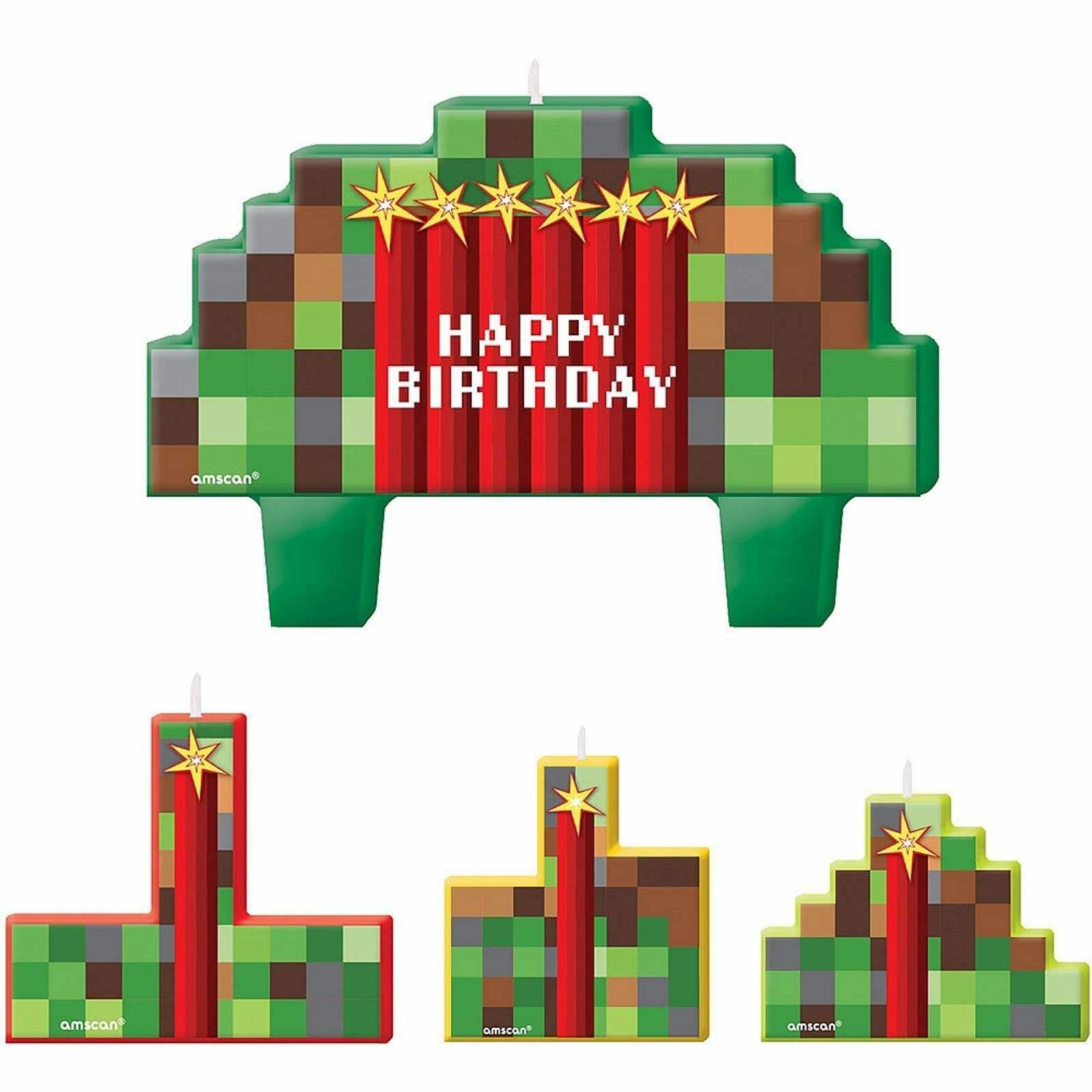TNT Party! Birthday Candle Set Mini Moulded Pk/4