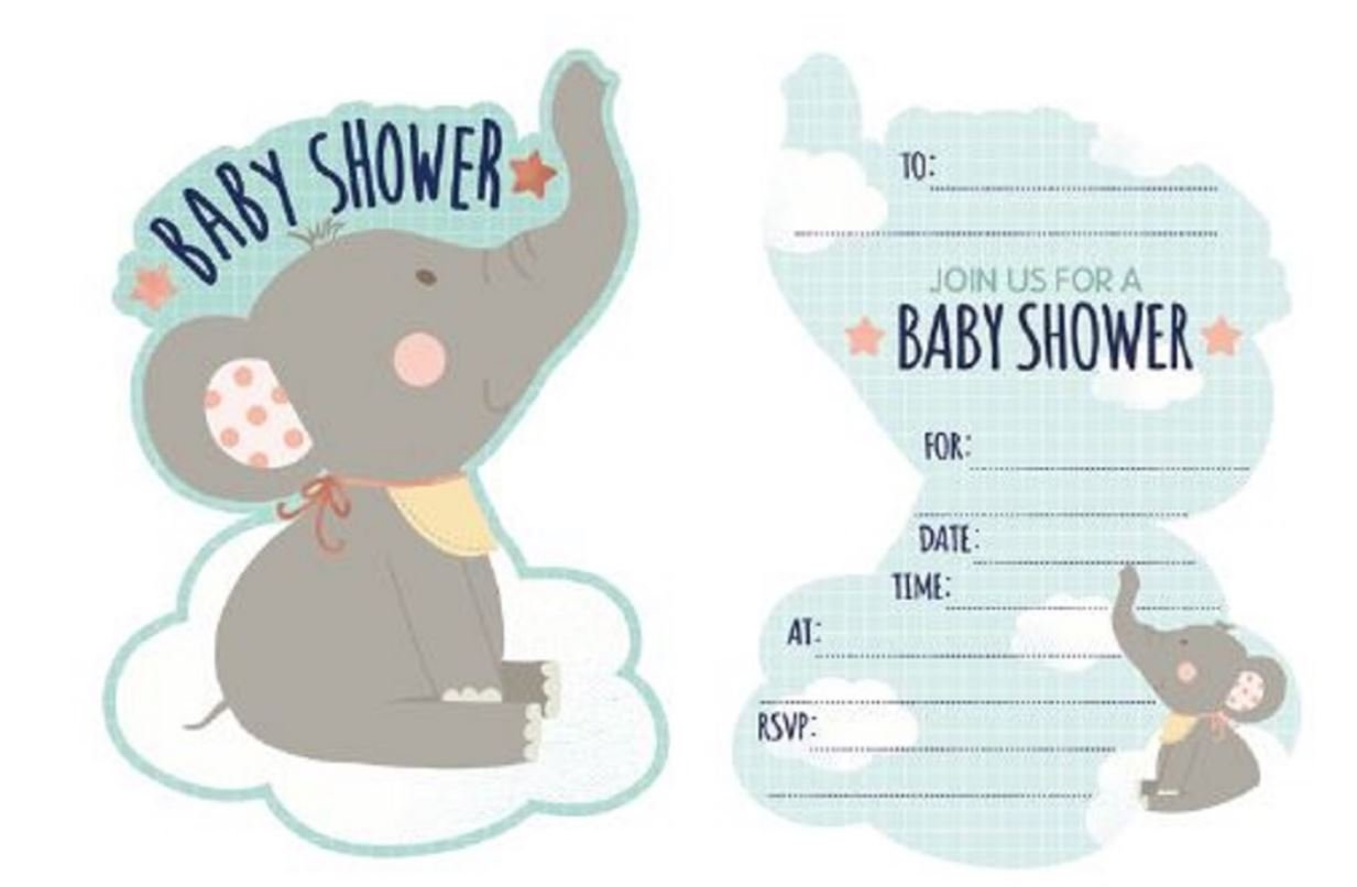 Party Invitation Pk/8 Baby Shower