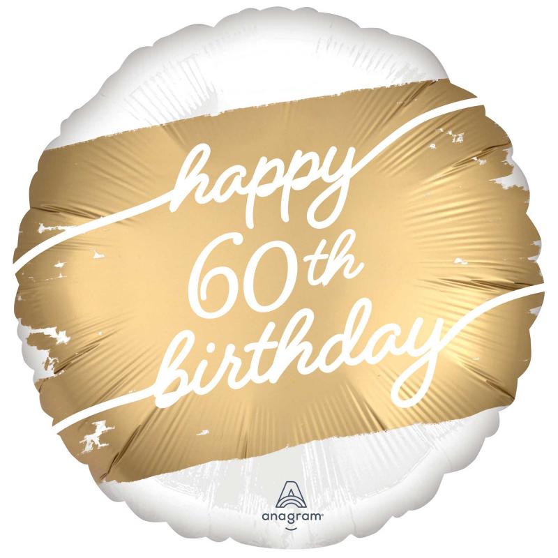 Balloon Foil 45cm 60th Birthday Golden Age