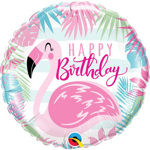 Balloon Foil 45cm Birthday Flamingo