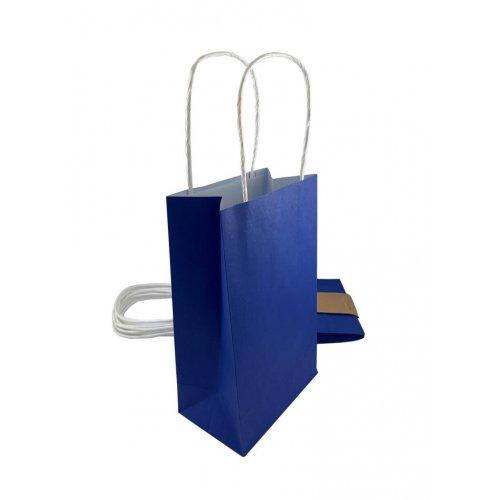 Party Loot Bag Paper Navy Blue Pk/5