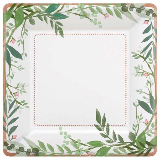 Love And Leaves Lunch Plate Pk/8