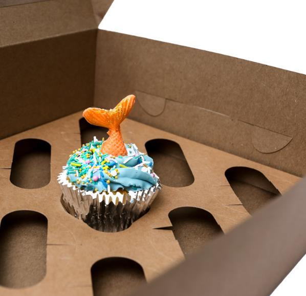 Cupcake Box Brown For 12