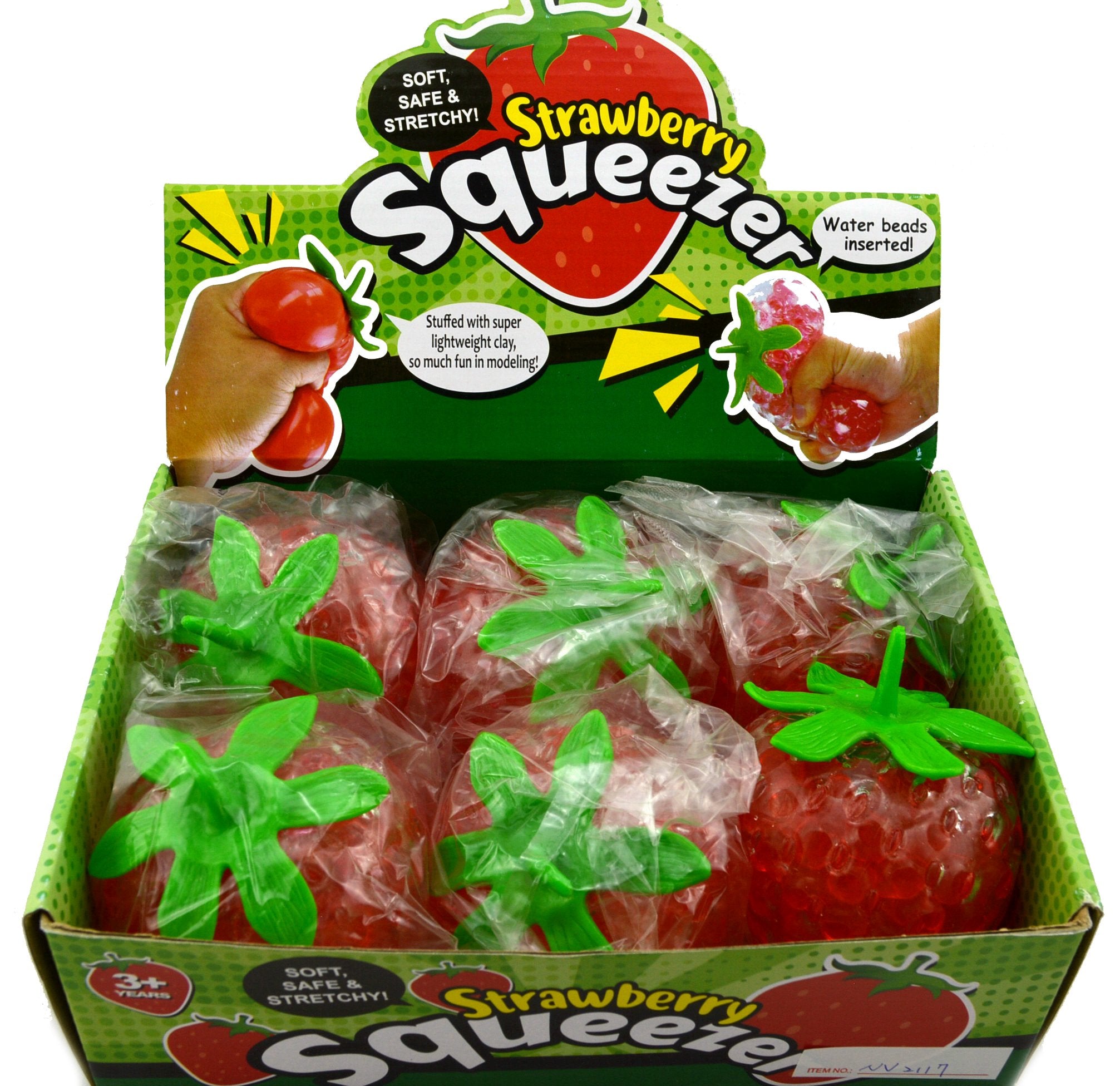 Novelty Strawberry Stretch & Squeeze 10cm Each