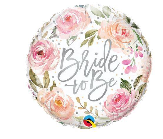 Balloon Foil 45cm Bride To Be Watercolour Roses