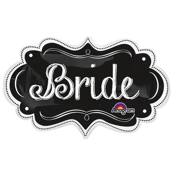 Balloon Foil Shape Bride Chalkboard