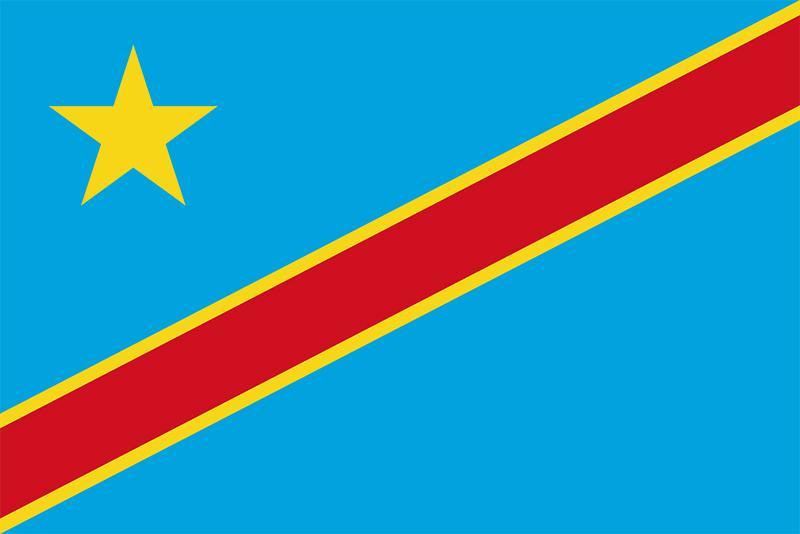 Flag Congo Democrat Rep 15x10cm Des