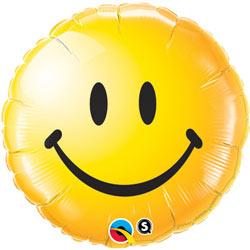 Balloon Foil 45cm Smiley Face Yellow