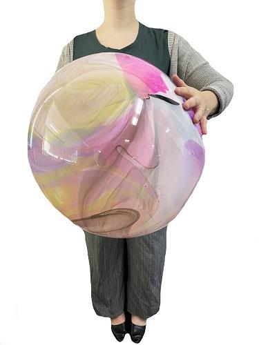 Novelty Jumbo Marble Inflatable Ball 14cm Inflates Up To 80cm