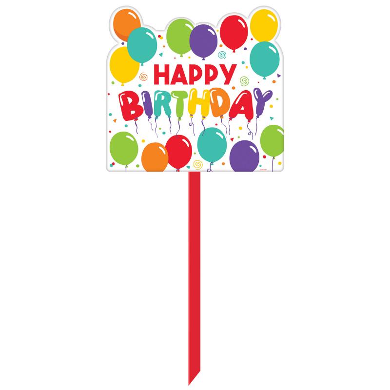 Yard Sign Banner Happy Birthday Celebration