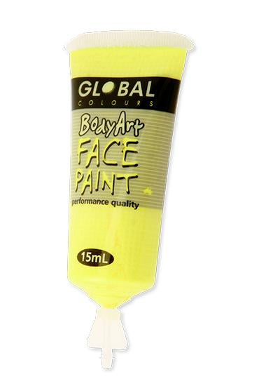 Face Paint Yellow Fluro 15ml - Discontinued Line Last Chance To Buy