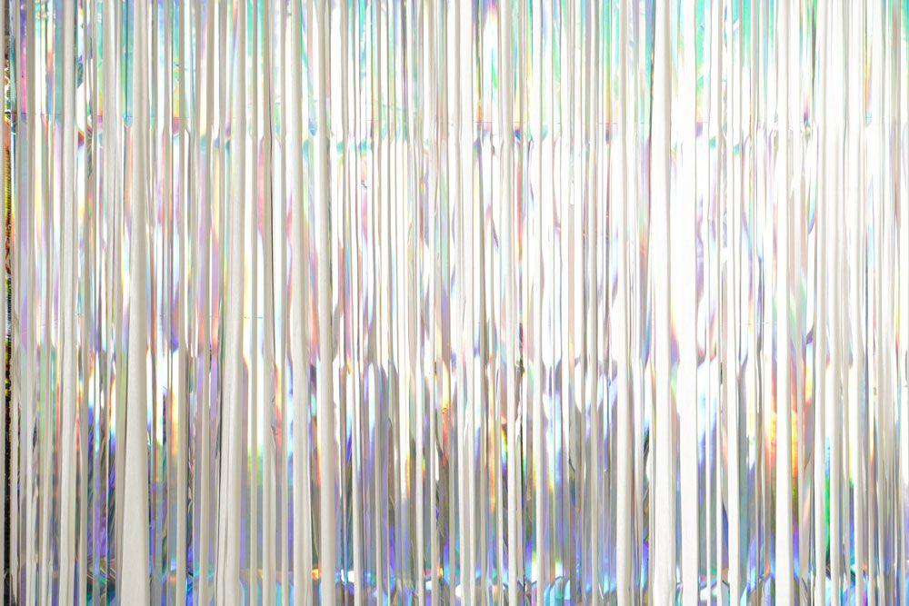 Curtain Iridescent Shimmer Rainbow Mylar Extra Large 1m X 2.4m