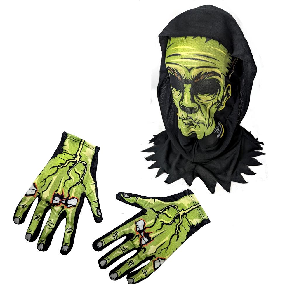 Mask Green Goblin/Frankenstein Full Head With Gloves